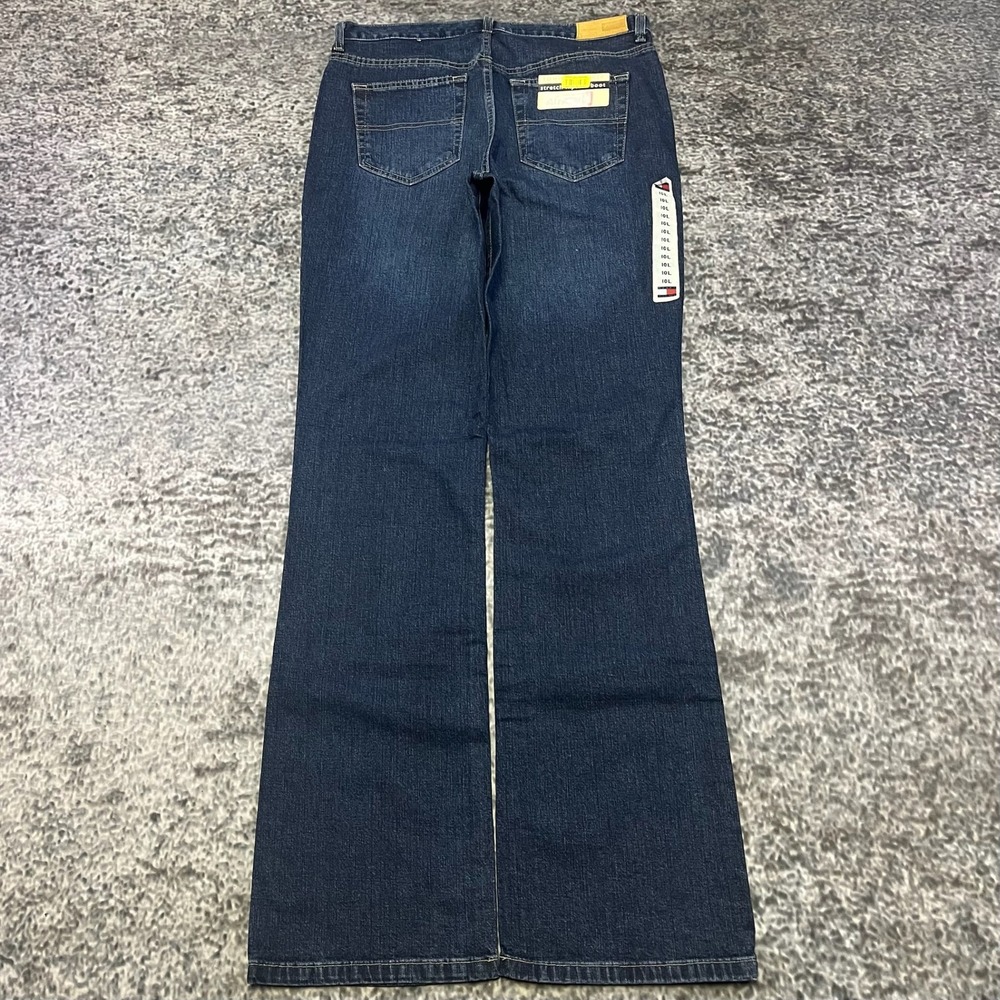 NWT Tommy Hilfiger Jeans Hipster Boot Cut Womens 10 (32x35) Blue Western Hippie